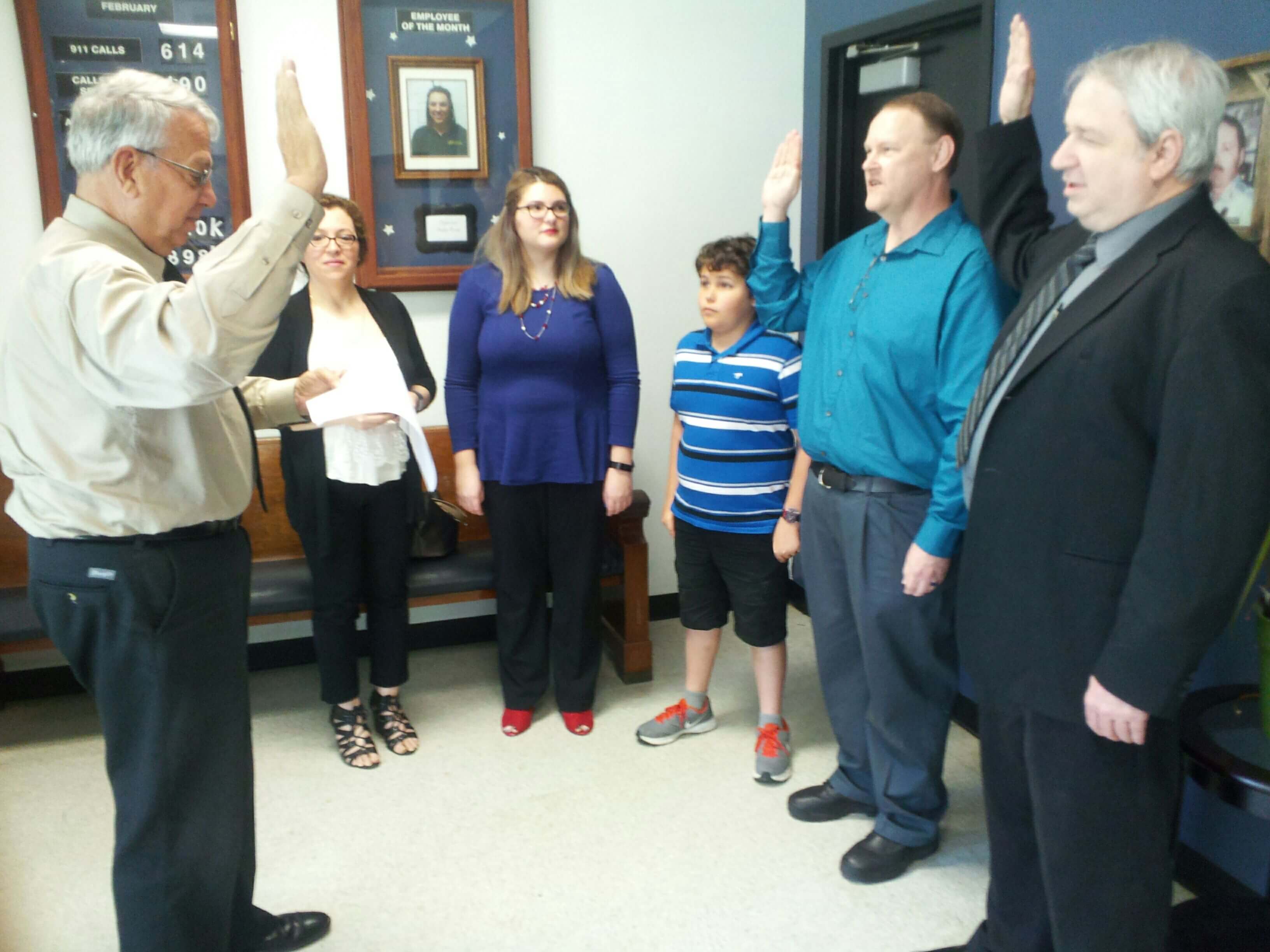 LIBERTY COUNTY SHERIFF RADER SWEARS IN TWO NEW RESERVE DEPUTIES