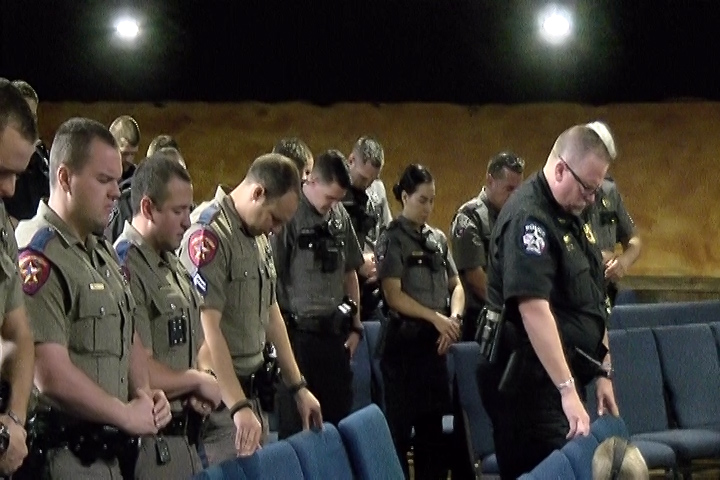 CANEY CREEK COWBOY CHURCH HOLDS PRAYER SERVICE FOR TROOPER WHO WAS SHOT
