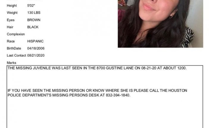 MISSING -POSSIBLY IN NEW CANEY AREA