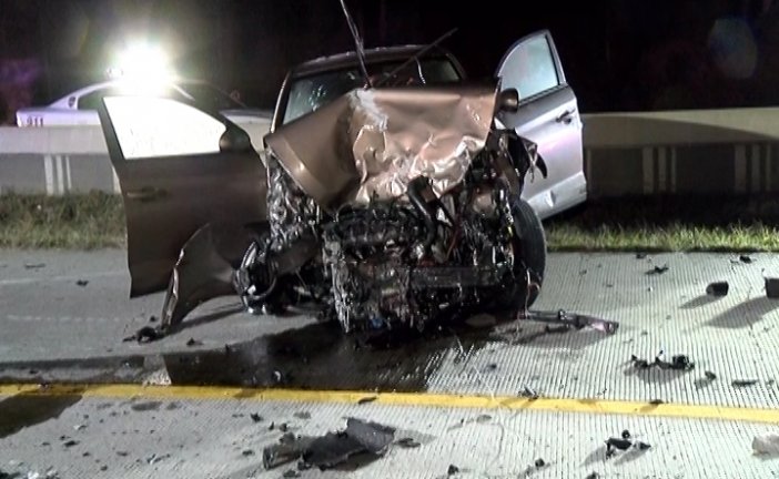 FEMALE DIES IN EARLY MORNING 8-VEHICLE CRASH