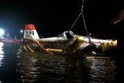 CREWS REMOVE CRASHED AIRPLANE FROM LAKE LIVINGSTON OVERNIGHT