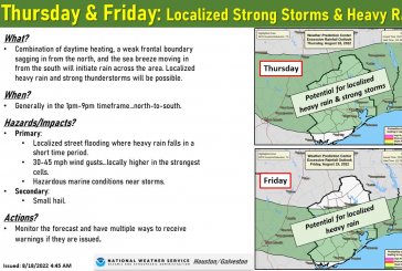 Hazardous Weather Outlook for Thursday and Friday