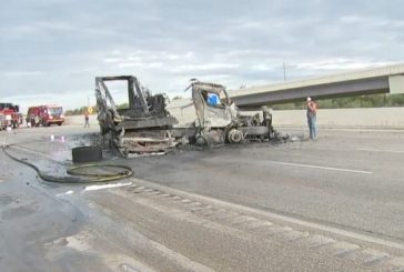 Main lanes closed on US 290 at SH-99 Grand Parkway after fiery crash involving 18-wheeler and RV