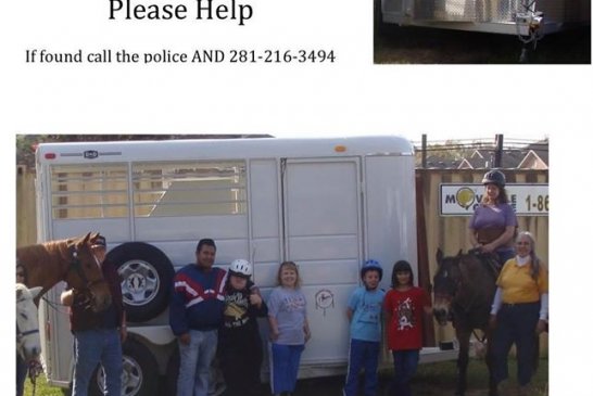 HORSE TRAILER STOLEN FROM THERAPEUTIC RIDING GROUP