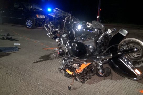 IMPAIRED DRIVER REAR-ENDS MOTORCYCLE STOPPED FOR RED LIGHT-DRIVER CRITICAL