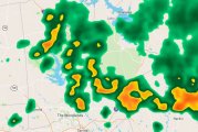 SOME HEAVY RAIN AND LIGHTNING IN THE CONROE AREA